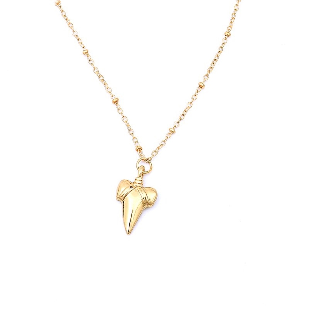 Last 1✨🆕Aretha Gold Shark Tooth Pendant Necklace - Picture 7 of 8